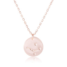 Load image into Gallery viewer, Zodiac Constellation Disc Charm Necklace