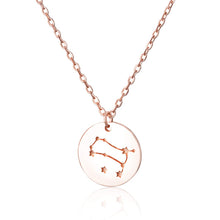Load image into Gallery viewer, Zodiac Constellation Disc Charm Necklace