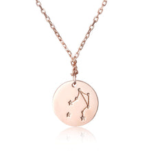 Load image into Gallery viewer, Zodiac Constellation Disc Charm Necklace