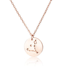 Load image into Gallery viewer, Zodiac Constellation Disc Charm Necklace