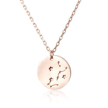 Load image into Gallery viewer, Zodiac Constellation Disc Charm Necklace