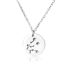 Load image into Gallery viewer, Zodiac Constellation Disc Charm Necklace
