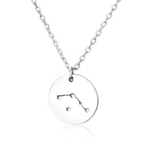 Load image into Gallery viewer, Zodiac Constellation Disc Charm Necklace