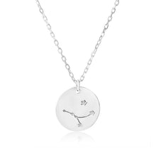 Load image into Gallery viewer, Zodiac Constellation Disc Charm Necklace