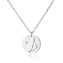 Load image into Gallery viewer, Zodiac Constellation Disc Charm Necklace