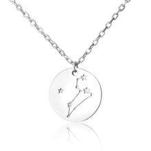 Load image into Gallery viewer, Zodiac Constellation Disc Charm Necklace