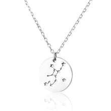 Load image into Gallery viewer, Zodiac Constellation Disc Charm Necklace