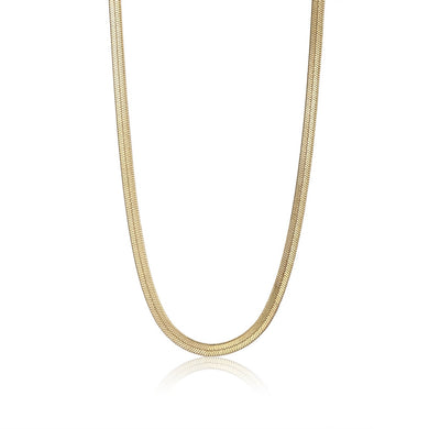 Gold Flat Snake Chain Necklace