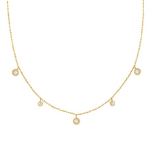 Load image into Gallery viewer, Gold Kyoto Opal Station Necklace