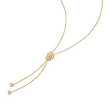 Load image into Gallery viewer, Gold Twisted Rope Lariat Necklace