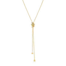Load image into Gallery viewer, Gold Twisted Rope Lariat Necklace