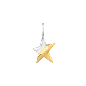 Two Tone Star Necklace Charm