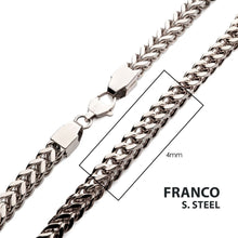 Load image into Gallery viewer, 4mm Steel Franco Chain Necklace
