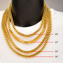 Load image into Gallery viewer, 6mm 18Kt Gold IP Franco Chain Necklace