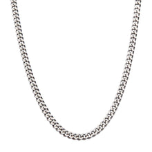 Load image into Gallery viewer, 4mm Steel Diamond Cut Curb Chain Necklace