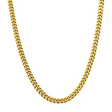 Load image into Gallery viewer, 6mm 18Kt Gold IP Diamond Cut Curb Chain Necklace