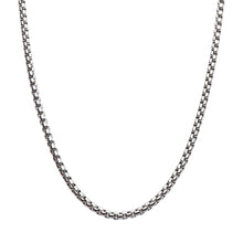 Load image into Gallery viewer, 4mm Steel Bold Box Chain Necklace 26"