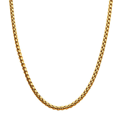 18Kt Gold IP 2mm Rounded Box Chain