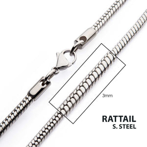 3mm Steel Rattail Chain Necklace