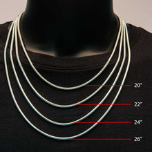 Load image into Gallery viewer, 3mm Steel Rattail Chain Necklace