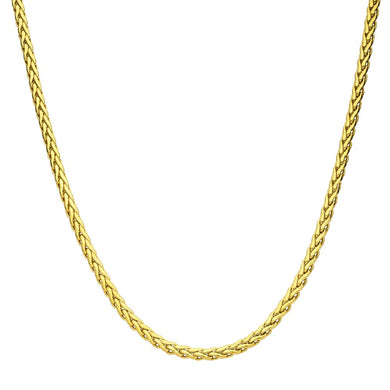 Stainless Steel Gold IP 6mm Spiga Chain