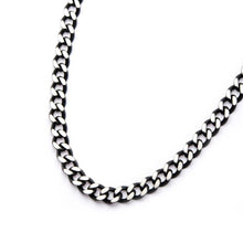 Load image into Gallery viewer, Black IP Diamond Cut Chain Necklace