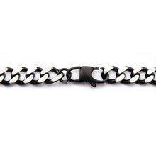Load image into Gallery viewer, Black IP Diamond Cut Chain Necklace