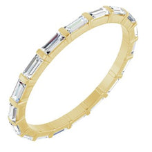 Load image into Gallery viewer, 14K Yellow 3x1.25 mm Straight Lab Diamond Baguette Eternity Band