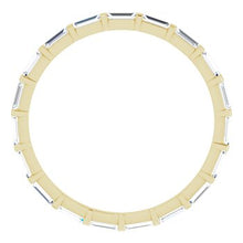 Load image into Gallery viewer, 14K Yellow Lab Straight Baguette Eternity Band Mounting