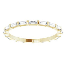 Load image into Gallery viewer, 14K Yellow Lab Straight Baguette Eternity Band Mounting
