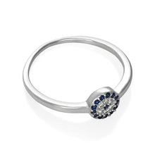Load image into Gallery viewer, Sterling Silver Evil Eye CZ Ring