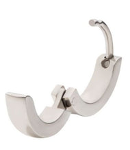 Load image into Gallery viewer, Single Prong Set Rainbow Round CZ Huggie Earring