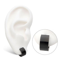 Load image into Gallery viewer, Plated Black 6mm Huggies Earrings