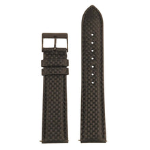 Load image into Gallery viewer, ST27 - Padded Carbon Fiber Leather Strap with Matte Black Buckle