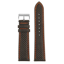 Load image into Gallery viewer, ST27 - Padded Carbon Fiber Leather Strap with Matte Black Buckle