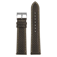 Load image into Gallery viewer, ST27 - Padded Carbon Fiber Leather Strap with Matte Black Buckle