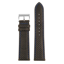 Load image into Gallery viewer, ST27 - Padded Carbon Fiber Leather Strap with Matte Black Buckle