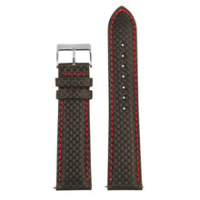 Load image into Gallery viewer, ST27 - Padded Carbon Fiber Leather Strap with Matte Black Buckle