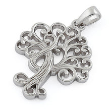 Load image into Gallery viewer, Sterling Silver Textured Tree of Life Pendant