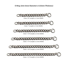 Load image into Gallery viewer, Titanium 2.1mm Curb Chain with O-Rings