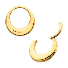 Load image into Gallery viewer, 24Kt Gold PVD Titanium Sleek Dome Septum Front Facing Hinged Segment Clicker