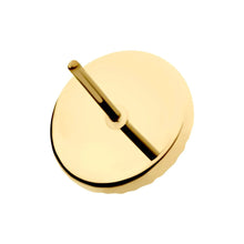 Load image into Gallery viewer, 24Kt Gold PVD Titanium Threadless Corrugated Round Top