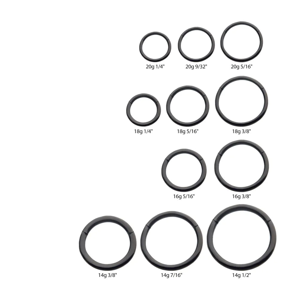 Black PVD Titanium Basic Hinged Segment Clicker