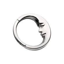 Load image into Gallery viewer, Titanium Crescent Moon Face Front Facing Hinged Segment Clicker