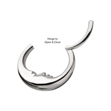Load image into Gallery viewer, Titanium Crescent Moon Face Front Facing Hinged Segment Clicker