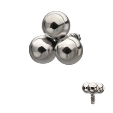 Load image into Gallery viewer, Titanium Internally Threaded Trinity Ball Top - 16/18g