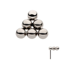 Load image into Gallery viewer, Titanium Threadless 6 Beads Pyramid Shape Top