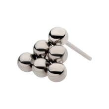 Load image into Gallery viewer, Titanium Threadless 6 Beads Pyramid Shape Top