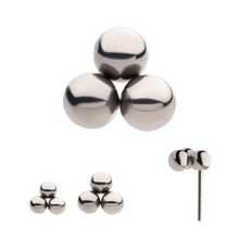 Load image into Gallery viewer, Titanium Threadless Trinity Ball Top