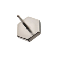 Load image into Gallery viewer, Titanium Threadless with Hexagon Top